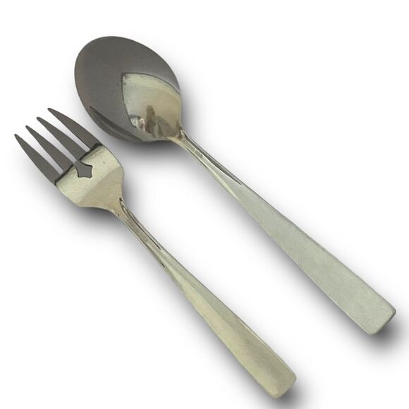 Oneida Satin Accent Flatware Salad Fork / Soup Spoon Stainless Steel Replacement - Picture 3 of 7